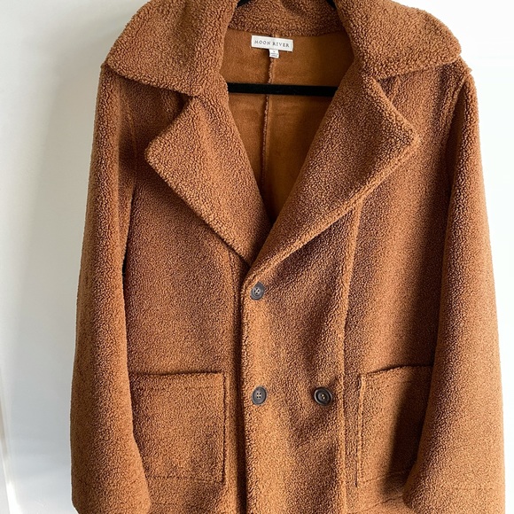 Shopbop Moon River teddy reversible coat - Picture 3 of 7